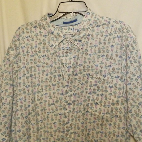 Tommy Bahama $118 Pina Playa Lavendula Pineapples Button Down Shirt Sz XXL NWT! - Picture 2 of 3